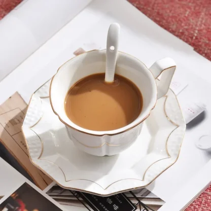 Creative Handle Floral Tea Set - Image 4