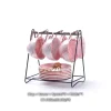 Pink 6Cups n Holder