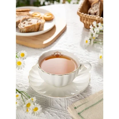 Luxury Pumpkin Embossed Tea Set - Image 5