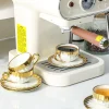 Gold-like Stroke Trim Tea Set - Image 4