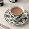 Black and White Floral Tea Set - Image 2