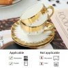 Gold-like Stroke Trim Tea Set - Image 6