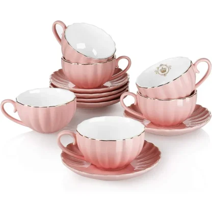 Luxury Pumpkin Embossed Tea Set