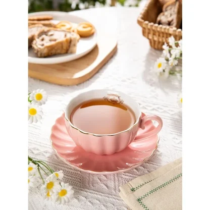 Luxury Pumpkin Embossed Tea Set - Image 2