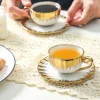 Gold-like Stroke Trim Tea Set - Image 3
