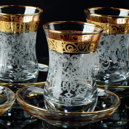 Transparent Slim Handleless Tea Set - Image 2
